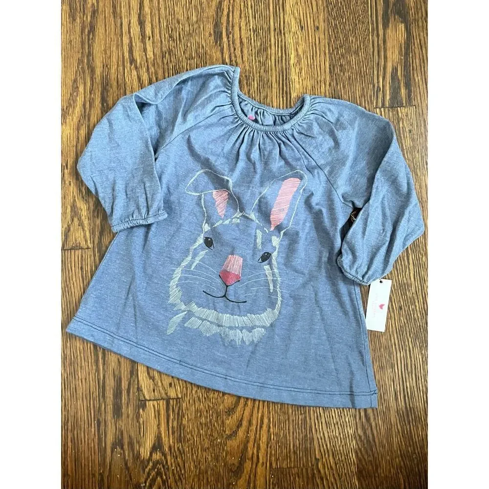 NEW pink chicken Infant 3-6 Months Blue Bunny Knit 2-piece Outfit